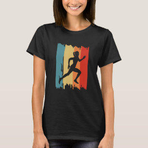 Camiseta Silhueta de Corredores Design Retro Vintage de Cor