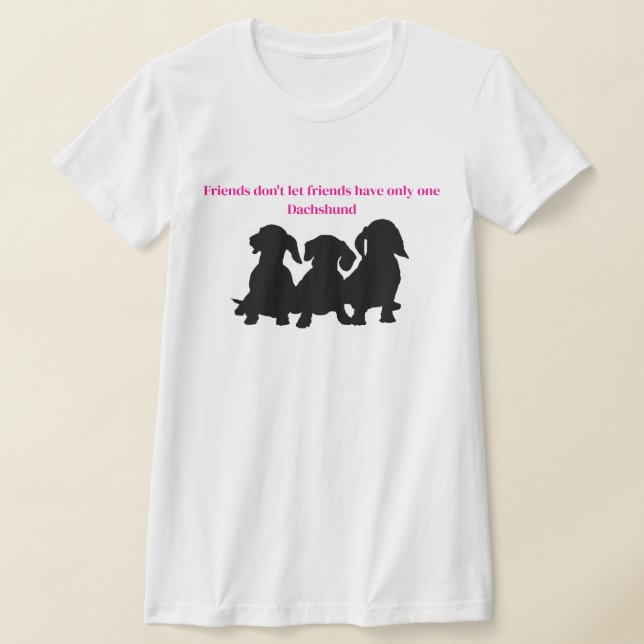 Camiseta Silhueta de Dachshund (Postura )