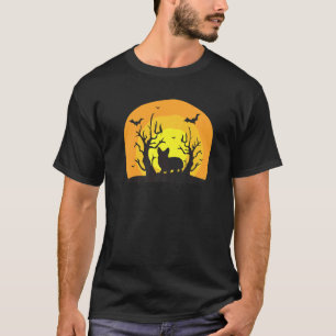 Camiseta Silhueta de Fantasia de Halloween de Morcego de Ca
