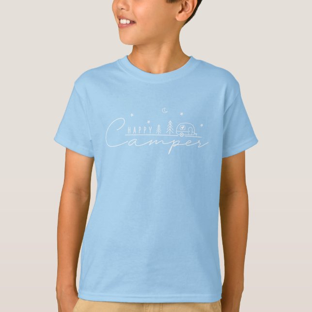 Camiseta Silhueta de Feliz Camper (Frente)