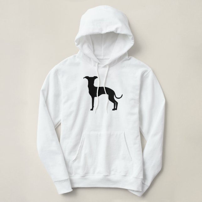 Camiseta Silhueta De Galgo Italiano Preto (Ou A Sua Cor) (Frente do Design)