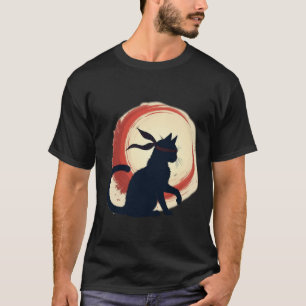 Camiseta Silhueta de Gato Artístico Colorida