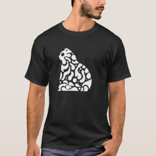 Camiseta Silhueta de Gato Blob Lâmpada de Lava Felina Fofa