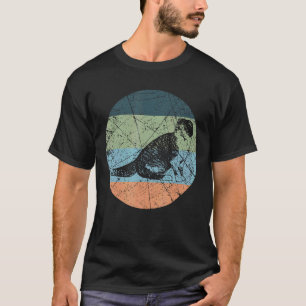Camiseta Silhueta de Gato Retro Gato Fold Escocês Vintage