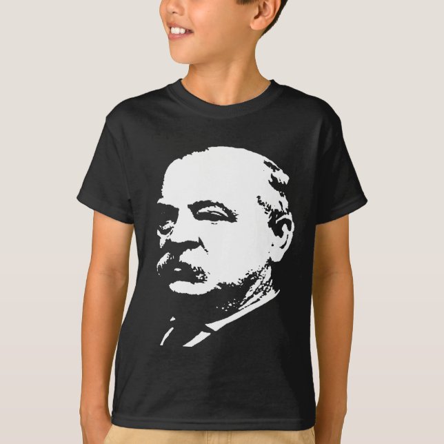 Camiseta Silhueta de Grover Cleveland (Frente)