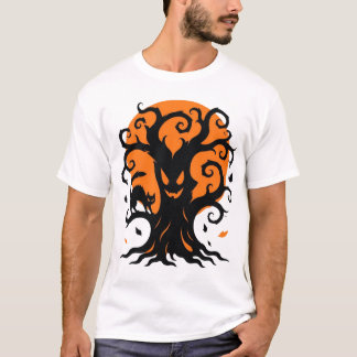 Camiseta Silhueta de Halloween Chic e Assustadora