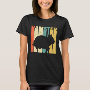 Camiseta Silhueta de Hamster de Estilo Retro Vintage