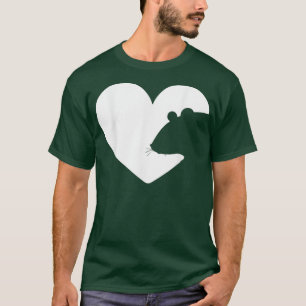 Camiseta Silhueta de hamster ouro no coração amor pelos ven