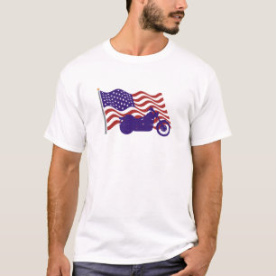 Camiseta Silhueta de Harley na bandeira americana Tanktop