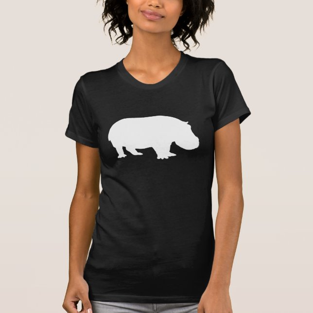 Camiseta Silhueta de Hipopótamo (Frente)