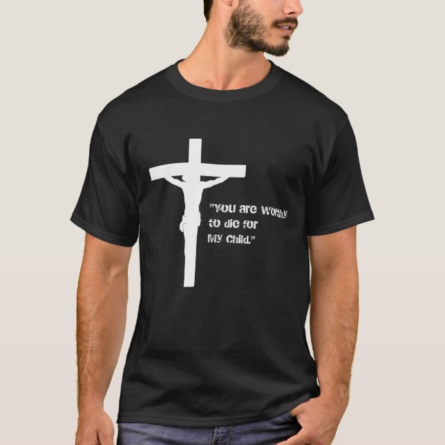 Camiseta Silhueta de Jesus do crucifixo (Frente)