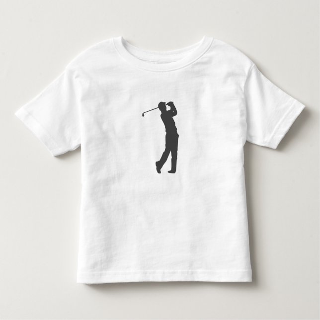 Camiseta Silhueta de jogador de golfe (Frente)