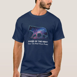 Camiseta Silhueta de Lobo da Galáxia Solitária (Ecos da noi