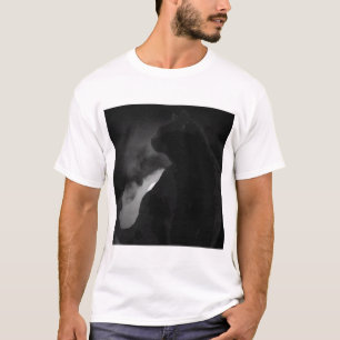 Camiseta Silhueta de Lua Gato Preto