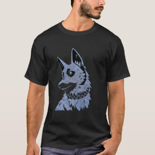 Camiseta Silhueta de Malinois Belga X Husky Belusky Azul W