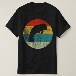 Camiseta silhueta de manatee retro vintage 70s