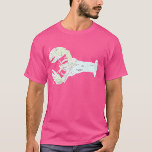 Camiseta Silhueta de Mapa de Lagosta para mim, de Orquard B