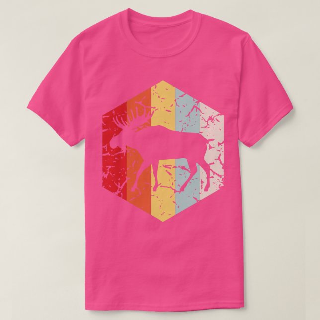 Camiseta Silhueta de Moose Retroativa (Frente do Design)