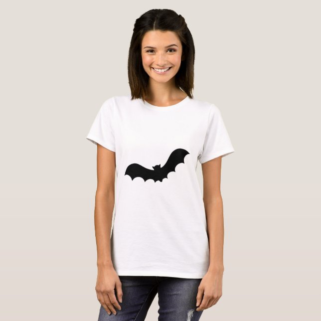 Camiseta Silhueta de Morcego (Frente Completa)