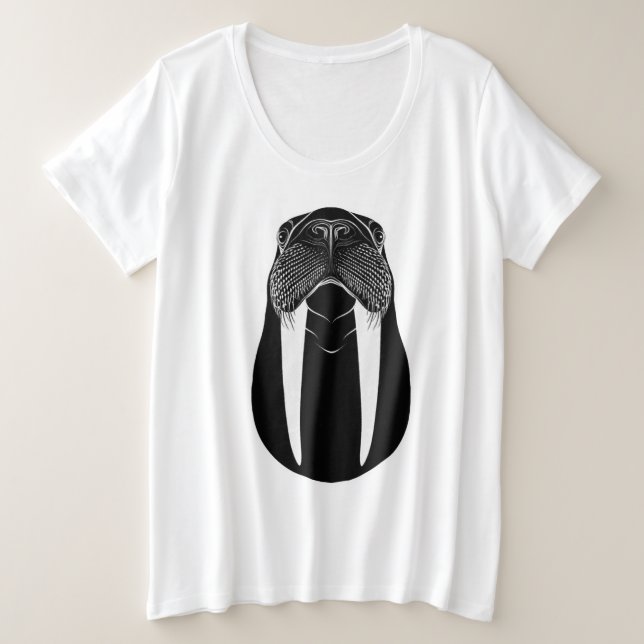 Camiseta Silhueta de Morsa (Frente do Design)