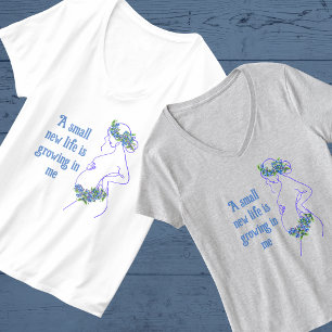 Camiseta Silhueta de Mulher Grávida com Citação