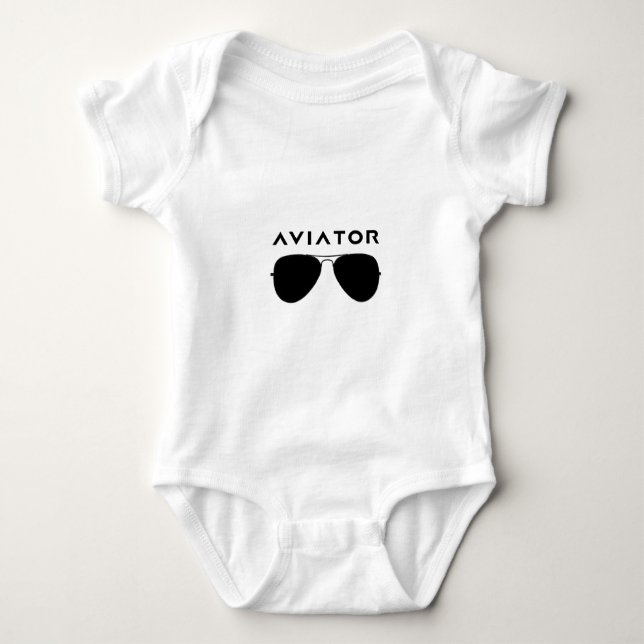 Camiseta Silhueta de óculos de Aviador (Frente)