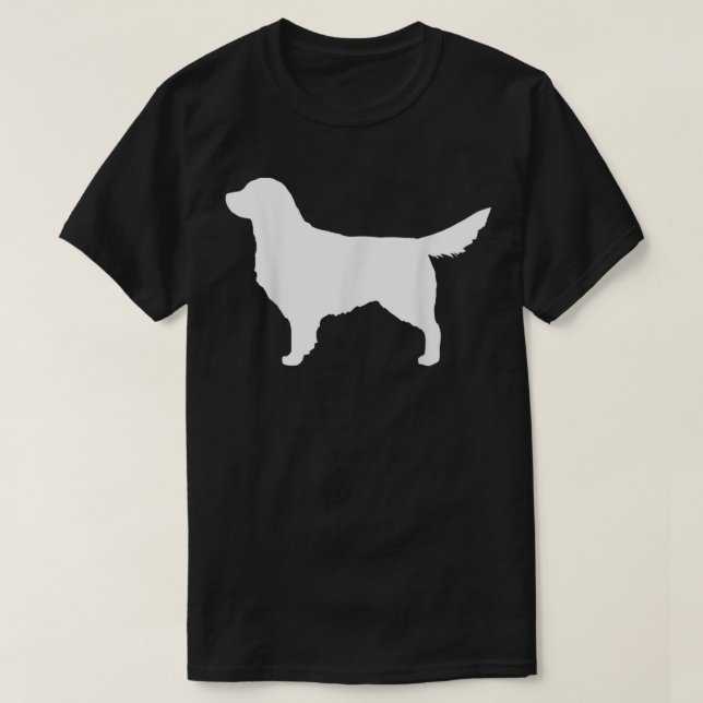 Camiseta Silhueta de Ouro Branco para Retriever  (Frente do Design)