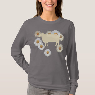 Camiseta Silhueta de Ovelha Aconchegante e Mangas Longas de