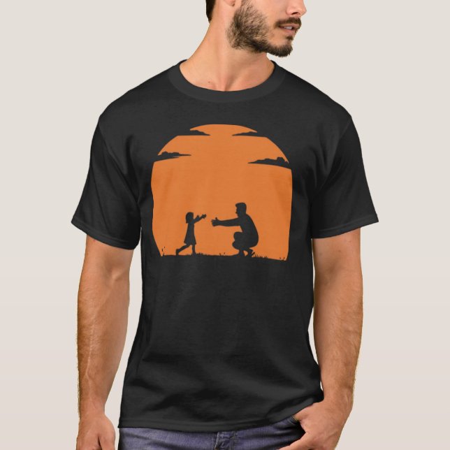 Camiseta Silhueta de Pai e Filho (Frente)
