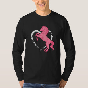 Camiseta Silhueta De Pão De Cavalo Para Meninas Adoram Cava