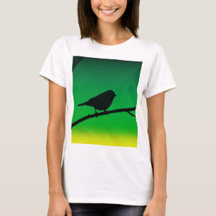 Camiseta Silhueta de Pardal em Limoneno