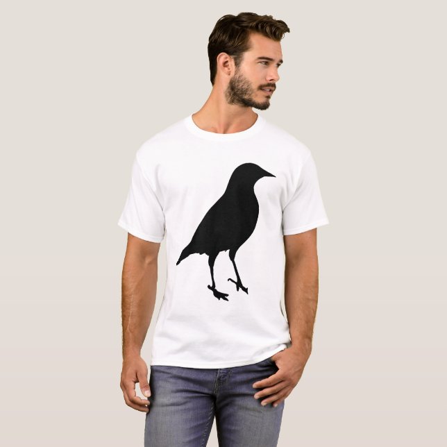 Camiseta Silhueta de Pássaro (Frente Completa)