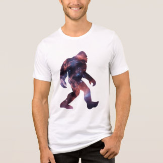 Camiseta Silhueta de Pé-grande com Interior de Galáxia