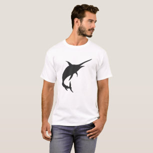 Camiseta Silhueta de peixe Marlin - Escolher cor de fundo