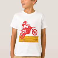 Silhueta de Piloto de Moto de Motocross Vermelha