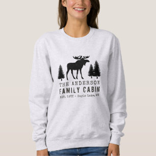 Camiseta Silhueta de pinheiro de alce russo da cabine