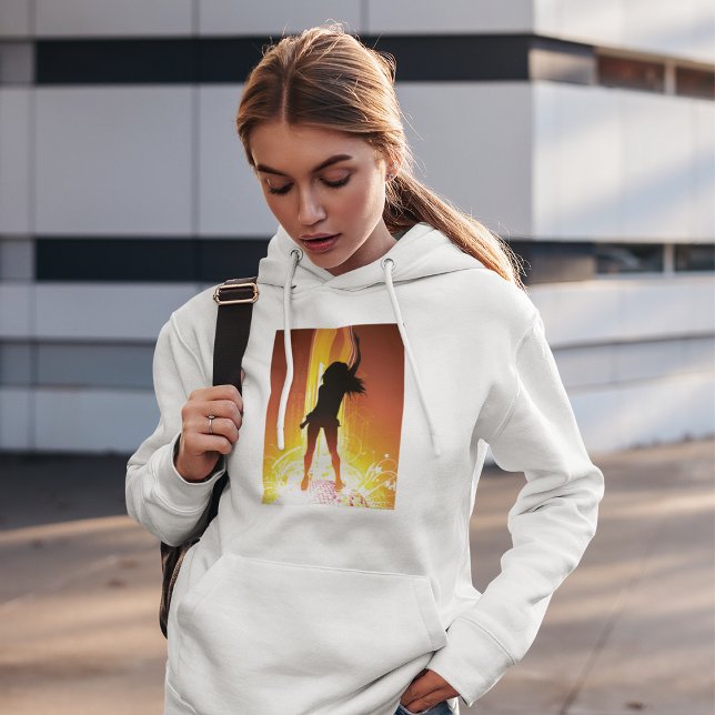 Camiseta Silhueta de pista de dança vibrante Pop Art (Criador carregado)