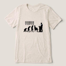 Camiseta Silhueta de Político Azul Satírico