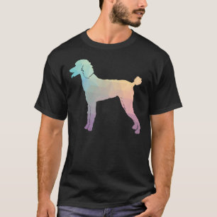 Camiseta Silhueta De Raça De Poodle Padrão Preenchida Com
