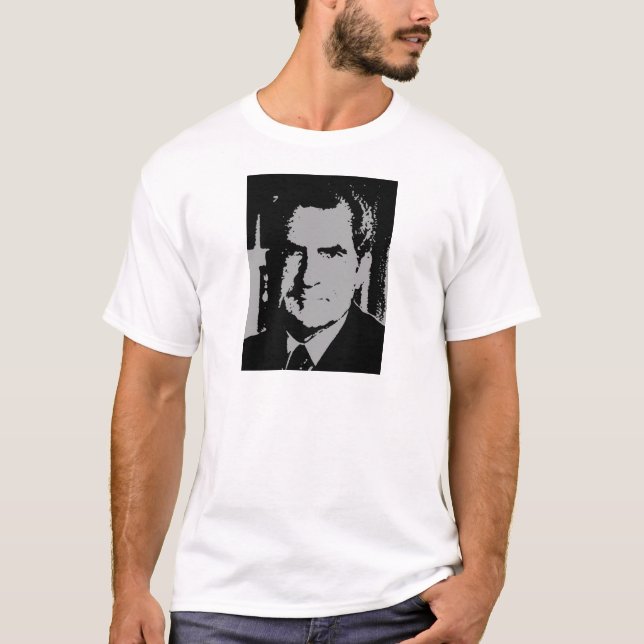 Camiseta Silhueta de Richard Nixon (Frente)