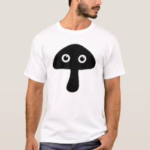 Silhueta de rosto de cogumelo