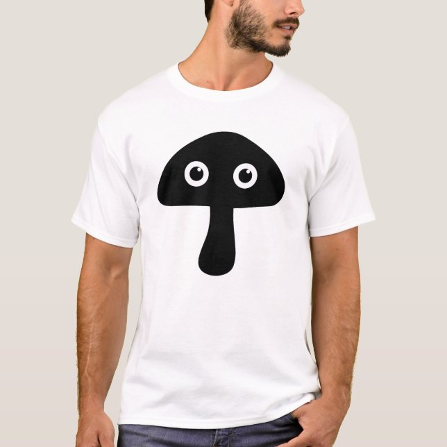 Camiseta Silhueta de rosto de cogumelo (Frente)