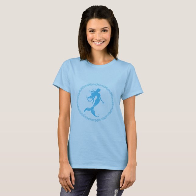 Camiseta Silhueta de Sereia (Frente Completa)