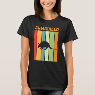 Camiseta Silhueta De Sombra Armadillo Em Cores Retrovisores