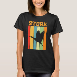 Camiseta Silhueta de Sombra de Tempestade em Cores Retroati