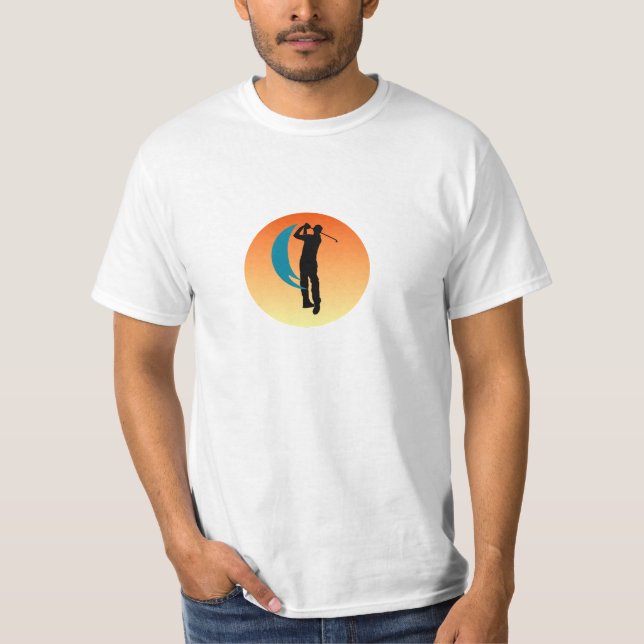 Camiseta Silhueta de um Golfer (Frente)