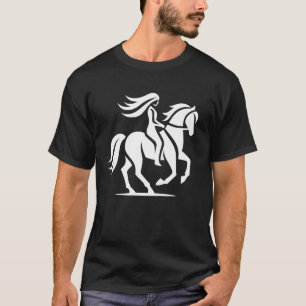 Camiseta Silhueta De Uma Pessoa Cavalgando Um Cavalo Cavalo