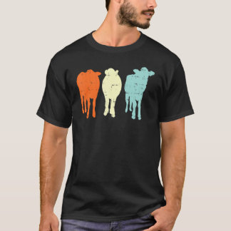 Camiseta Silhueta de Vaca Retro Fazenda Animal de Fazenda A