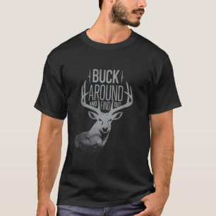 Camiseta Silhueta de Veado Enfrente e Descubra