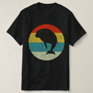 Camiseta silhueta de vintagem de golfinhos 70 anos